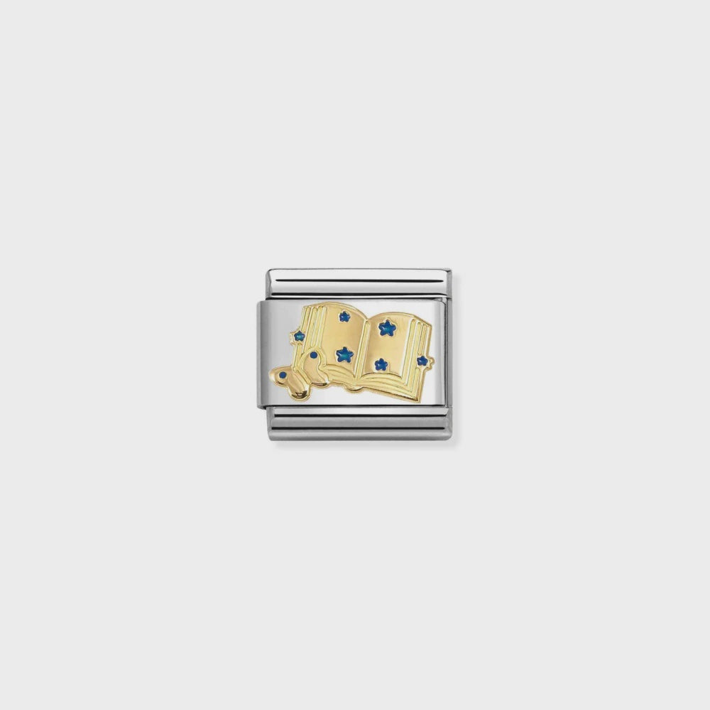 Nomination Steel, Enamel And 18k Gold Blue Book 030285-85