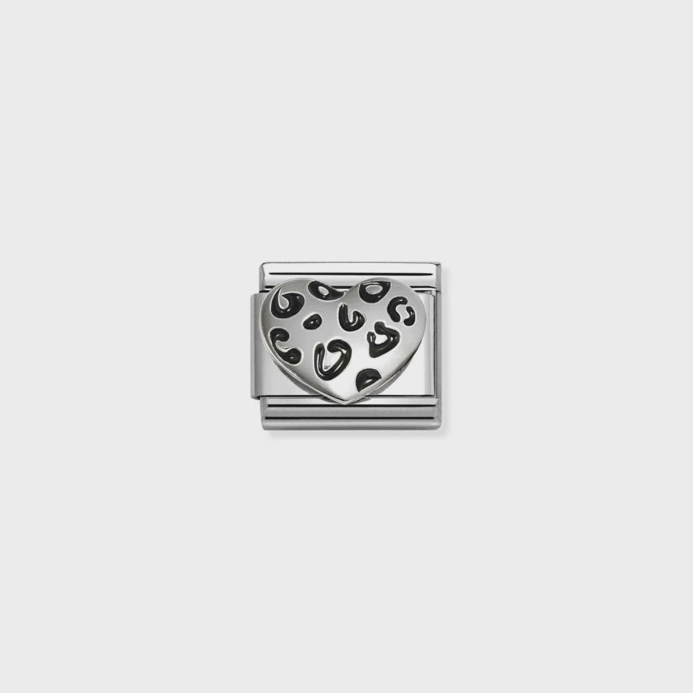 Nomination Stainless Steel, Enamel And 925 Sterling Silver Leopard Heart 330204-48