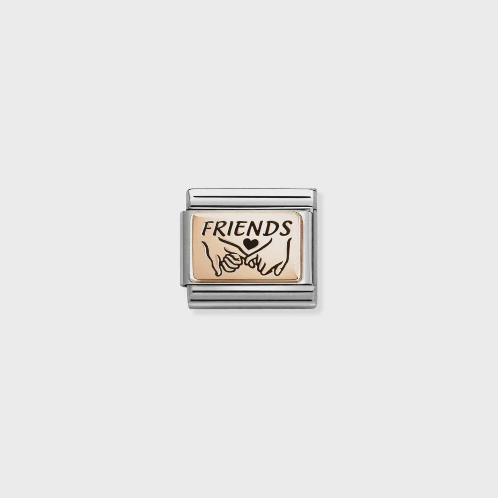 Nomination Steel And 9k Rose Gold Friends Hands 430111-33