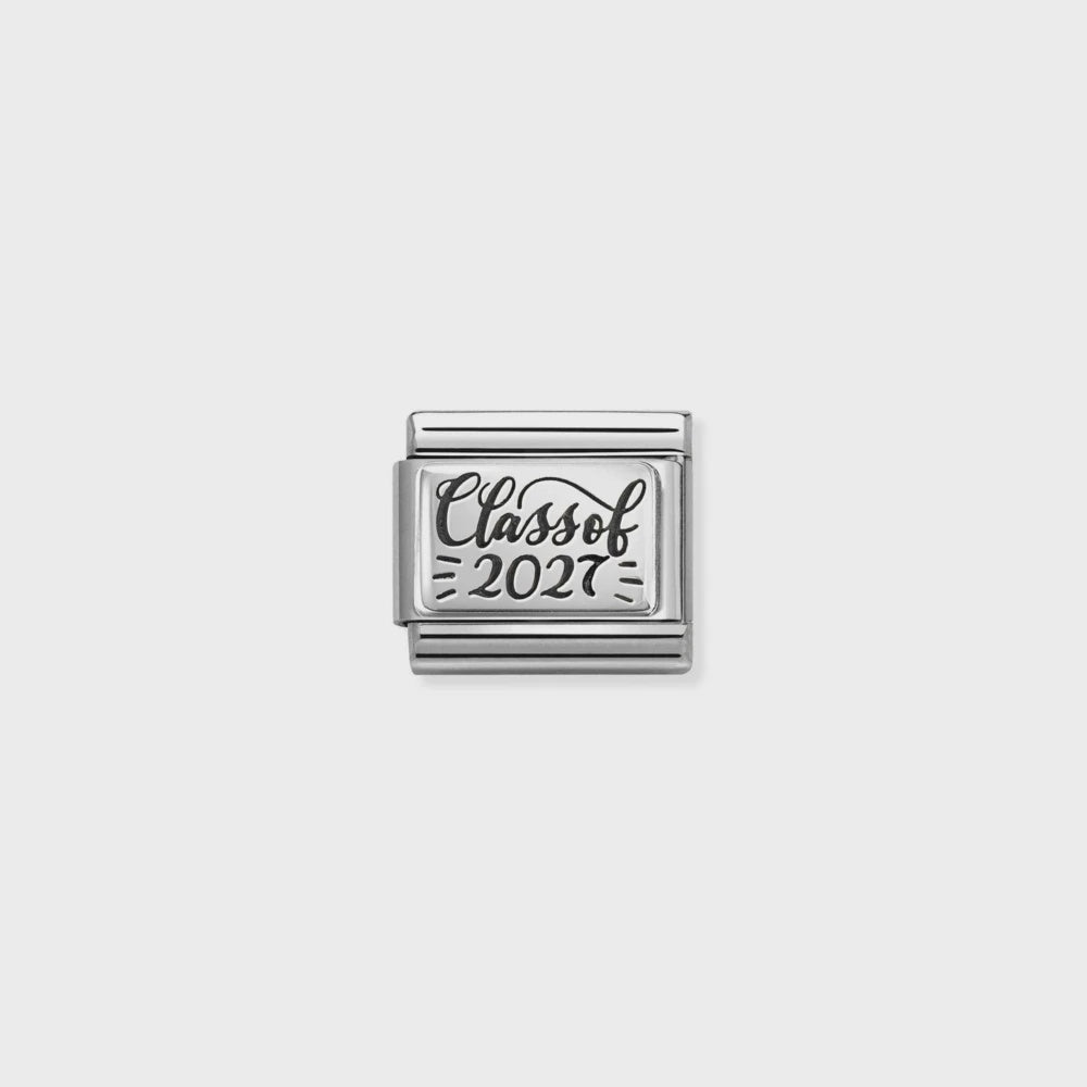 Nomination Oxidized Steel And 925 Sterling Silver Class 2027 Plate 330102-67