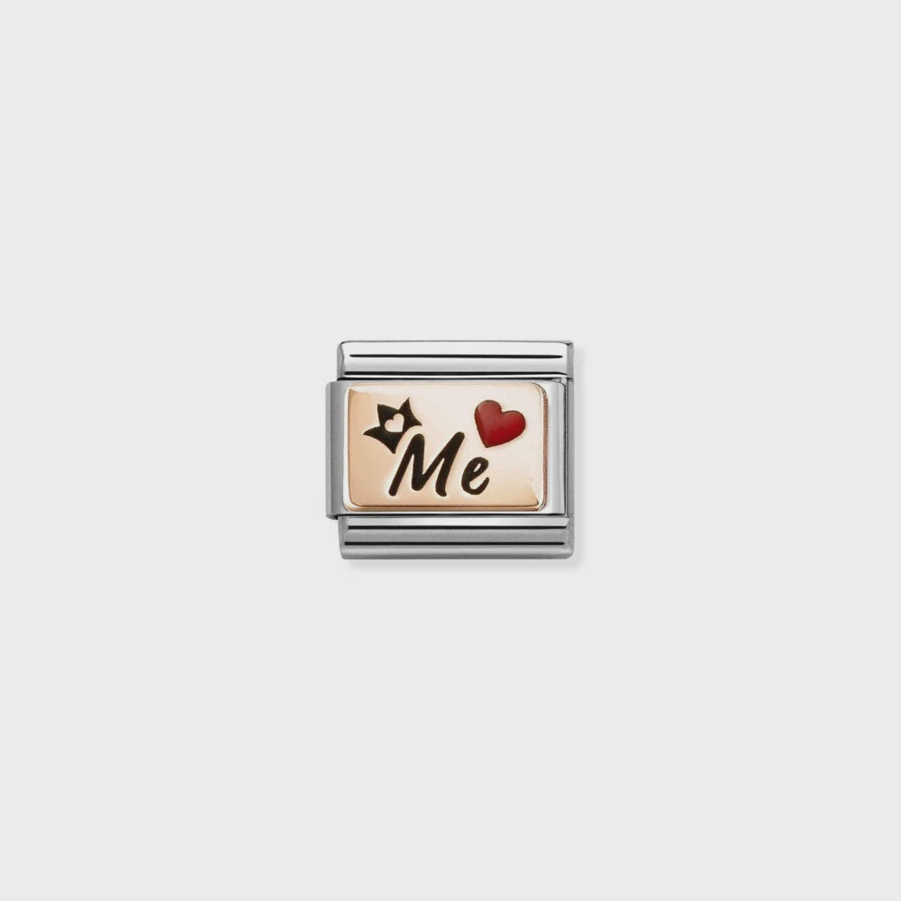 Nomination Steel, Enamel And 9k Gold Me Red Heart Crown 430204-09