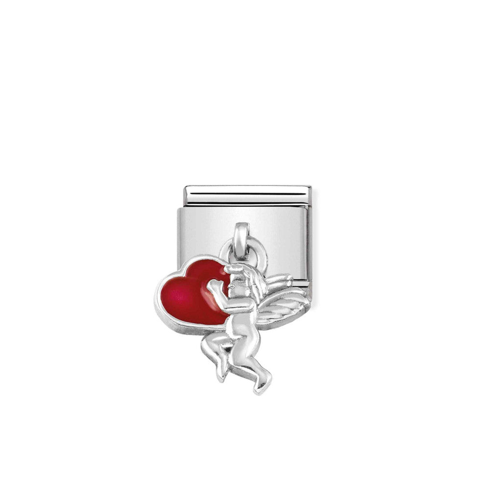 NOMINATION Charm CHARMS silver Enamel Angel heart