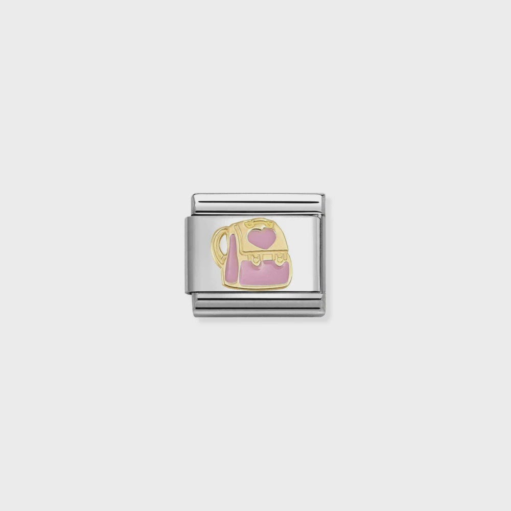 Nomination Steel, Enamel And 18k Gold Pink Backpack 030285-87