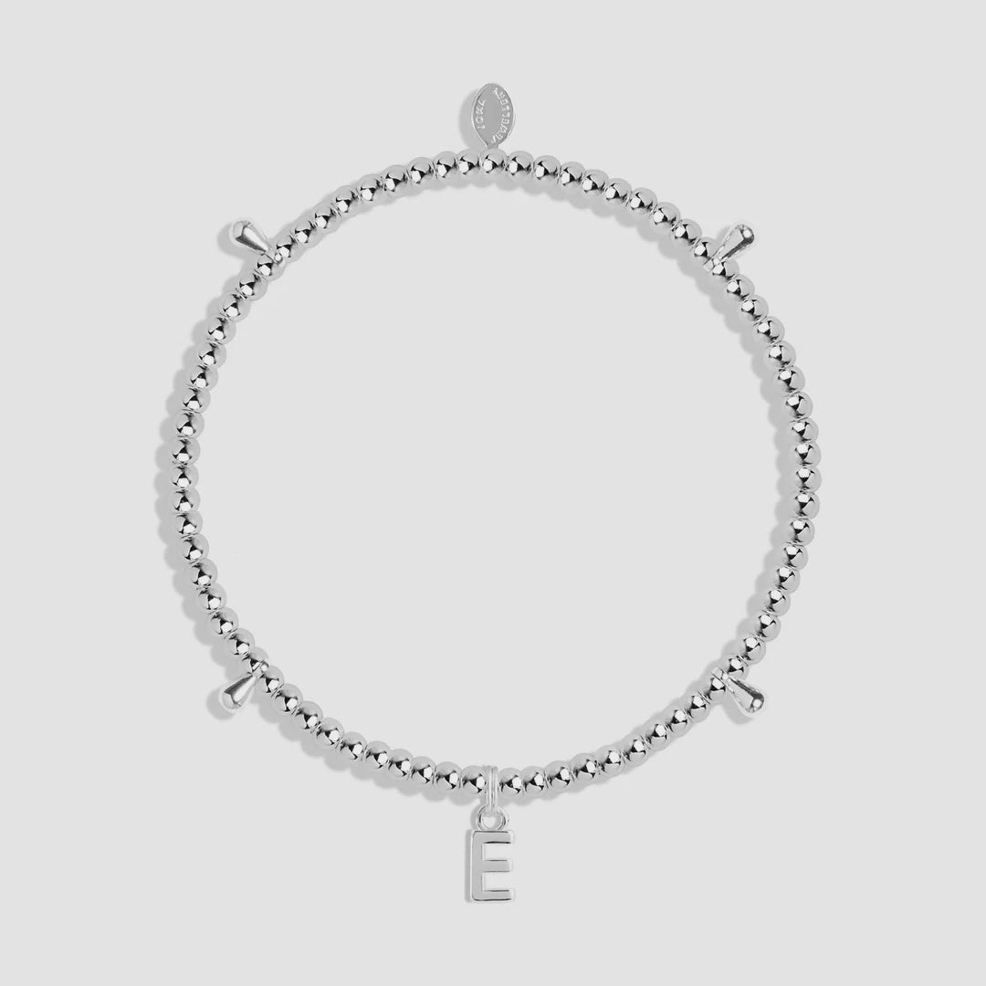 Joma Alphabet A Little E Silver Plated Bracelet 7746