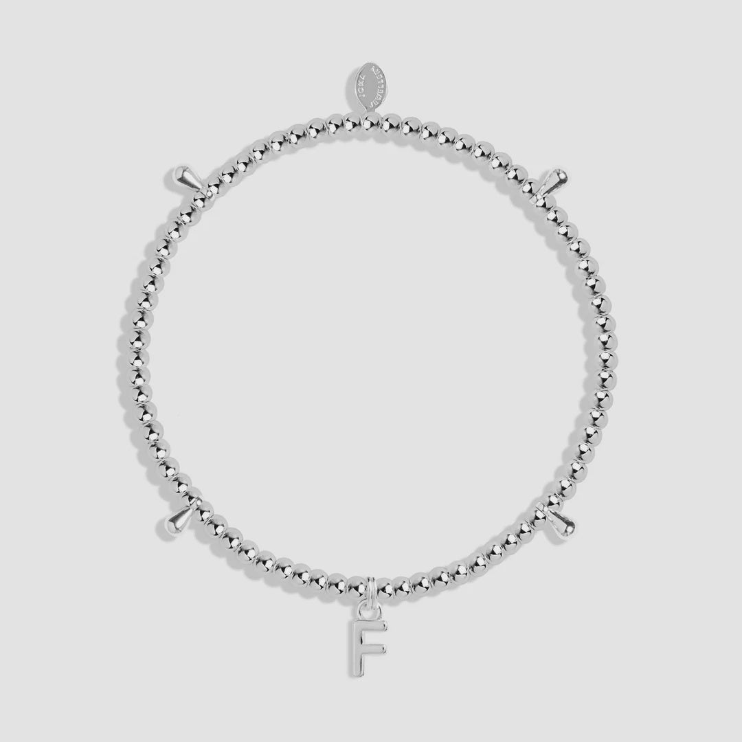 Joma Alphabet A Little F Silver Plated Bracelet 7747