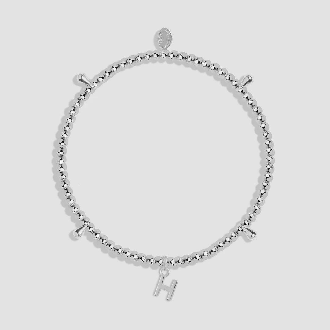 Joma Alphabet A Little H Silver Plated Bracelet 7749