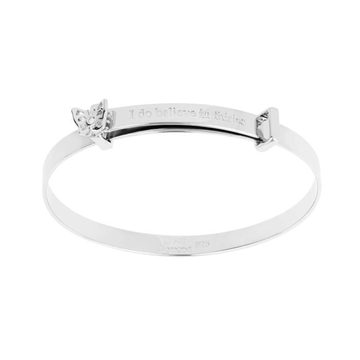 D for Diamond Believe in Fairies Bangle B4315