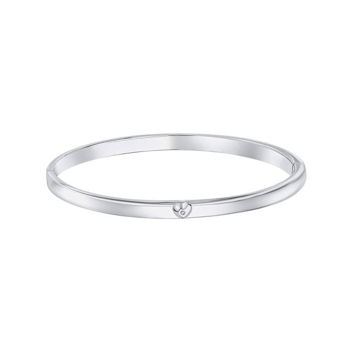 Heart Motif Hinged Maiden Bangle with Diamond B4582