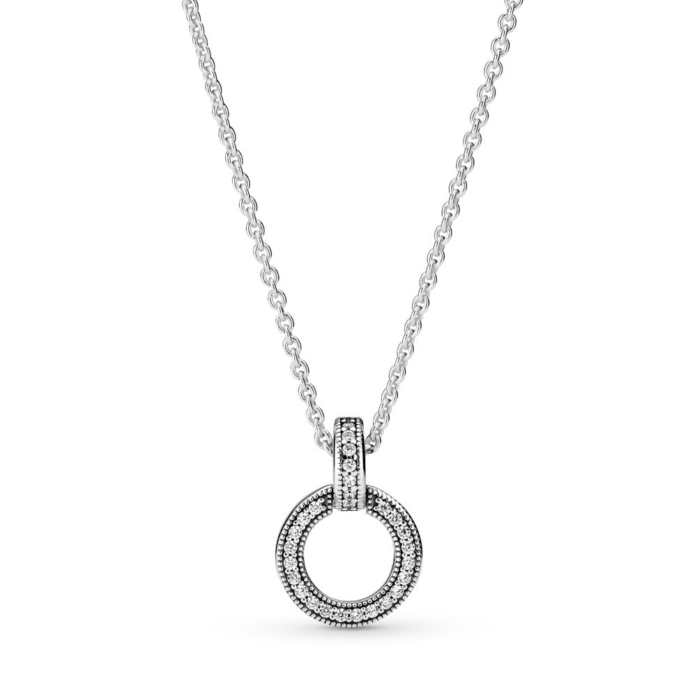 Pandora Logo Interlocking Circles Pendant with CZ 399487C01-45