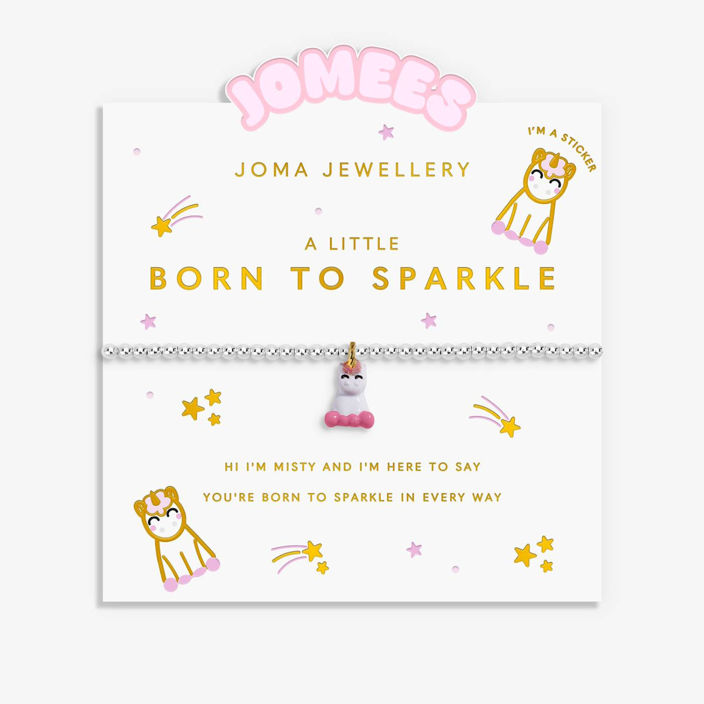 Joma Kids' A Little Jomees 'Born To Sparkle' Bracelet In Silver and Gold Plating C1022