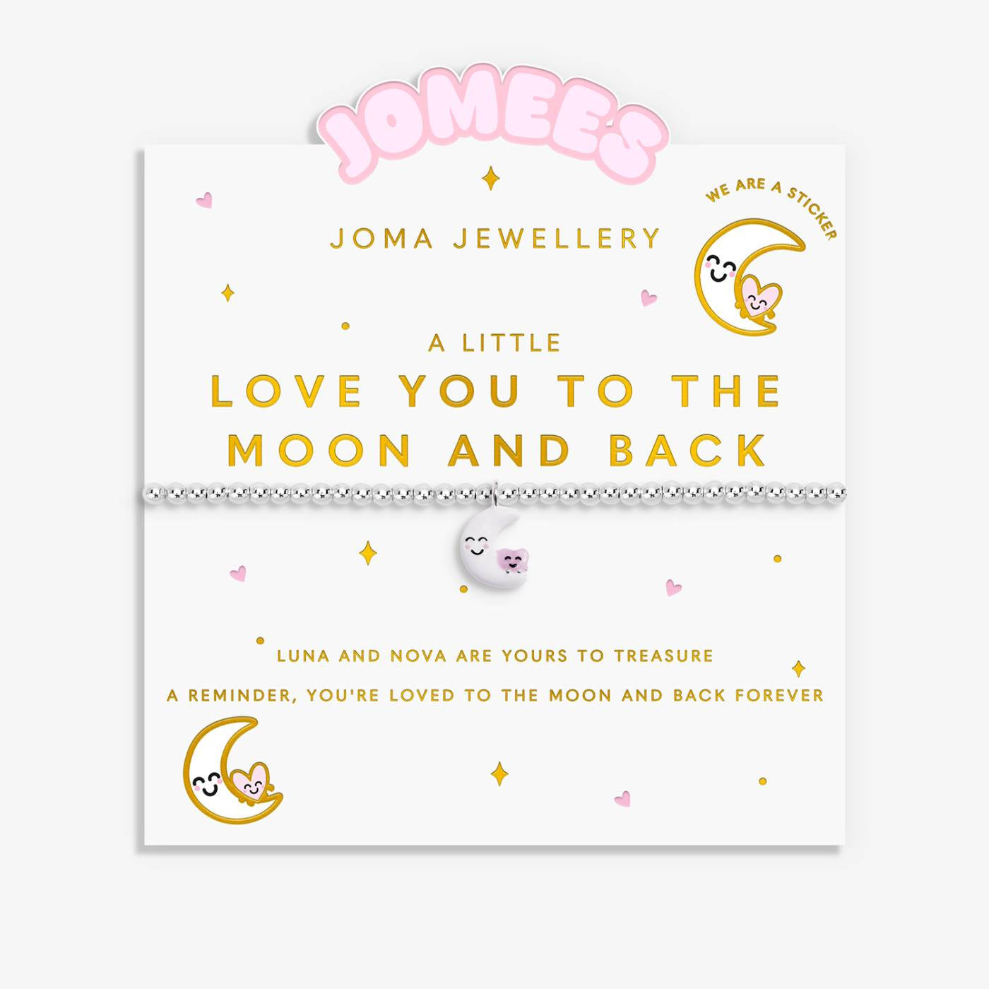 Joma Kids' A Little Jomees 'Love You To The Moon And Back' Bracelet In Silver and Gold Plating C1026