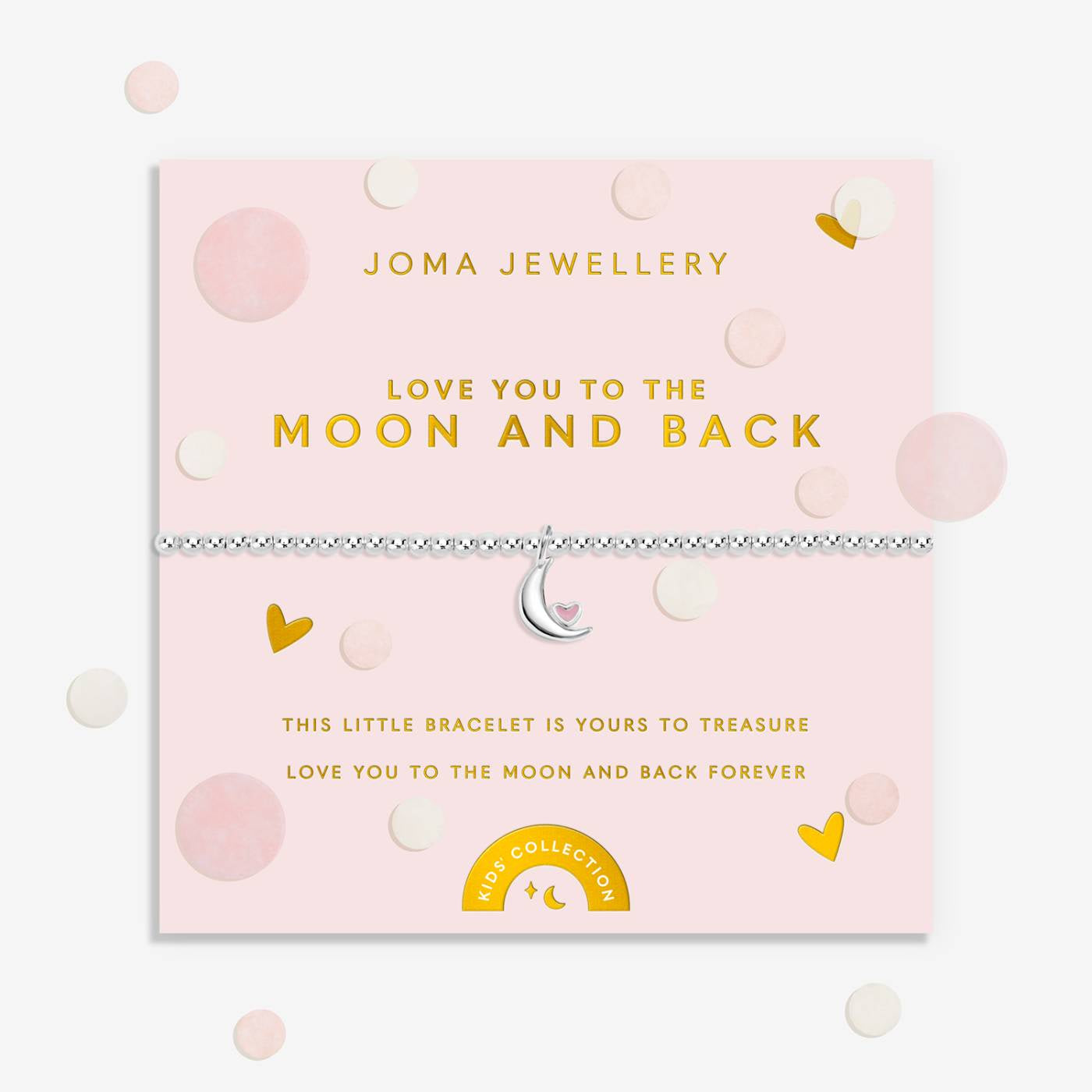 Joma Kids' Confetti A Little 'Love You To The Moon And Back' Bracelet In Silver Plating C1063