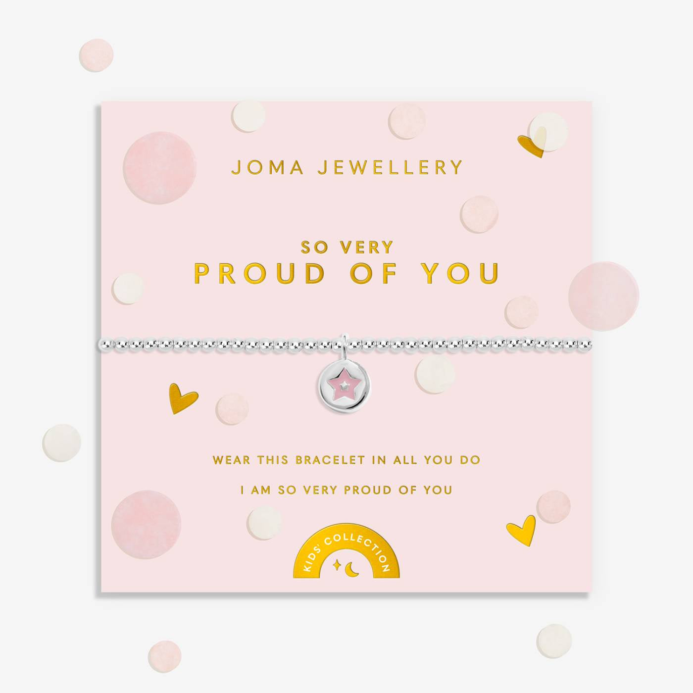 Joma Kids' Confetti A Little 'So Very Proud Of You' Bracelet In Silver Plating C1064
