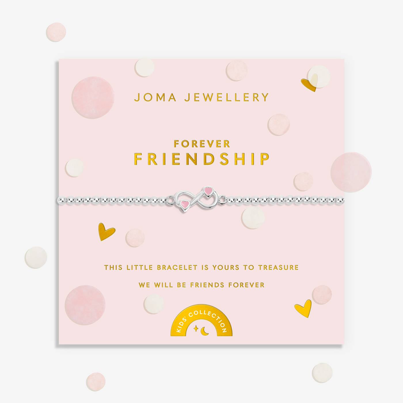 Joma Kids' Confetti A Little 'Forever Friendship' Bracelet In Silver Plating C1065