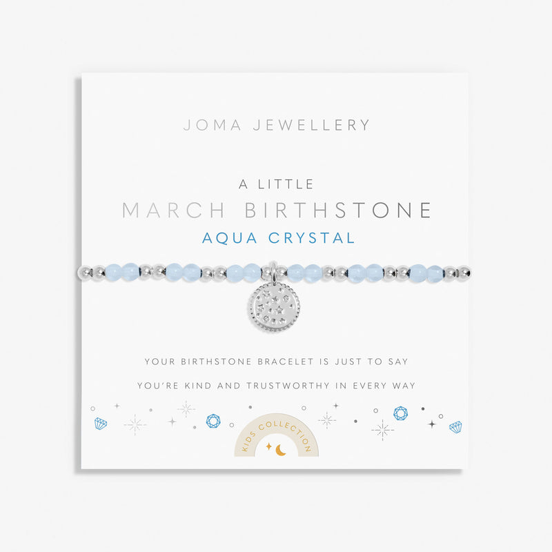 Joma Jewellery Children's Birthstone A Little March Bracelet C784