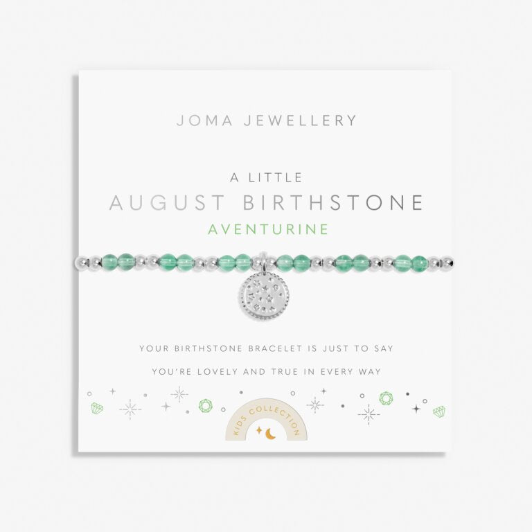 Joma Jewellery Children's Birthstone A Little August Bracelet C789