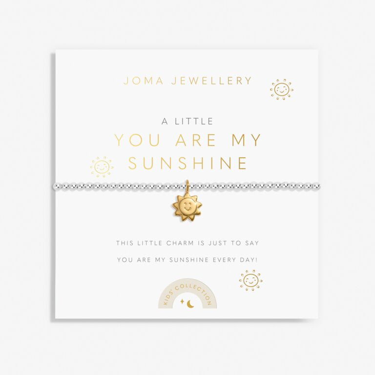 Joma Kids' A Little 'You Are My Sunshine' Bracelet In Silver And Gold Plating C804