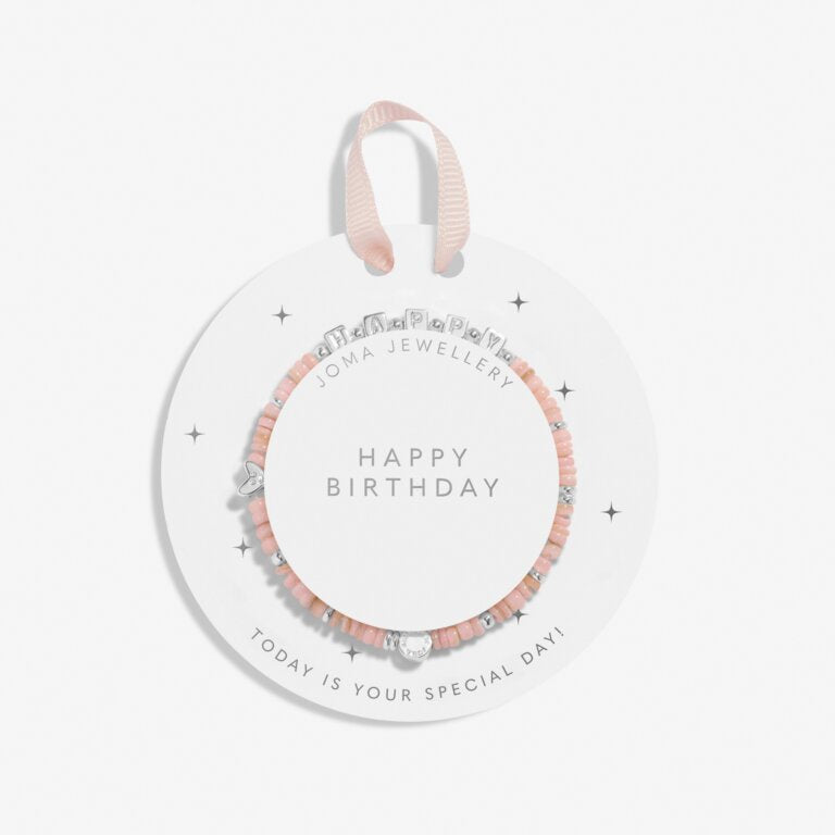 Joma Kids' Happy Little Moments 'Happy Birthday' Bracelet In Silver Plating C816