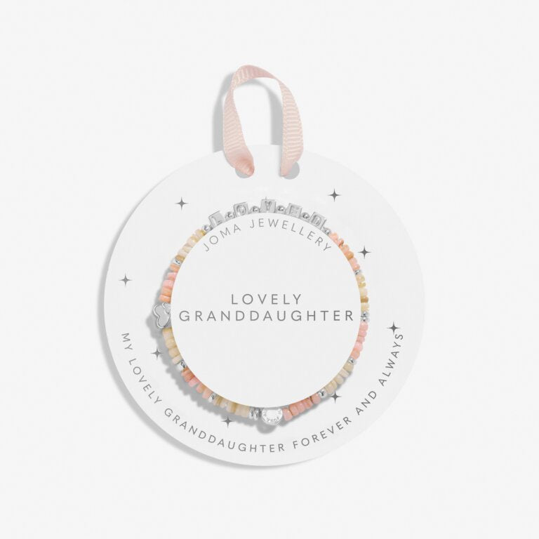 Joma Kids' Happy Little Moments 'Lovely Granddaughter' Bracelet In Silver Plating C817