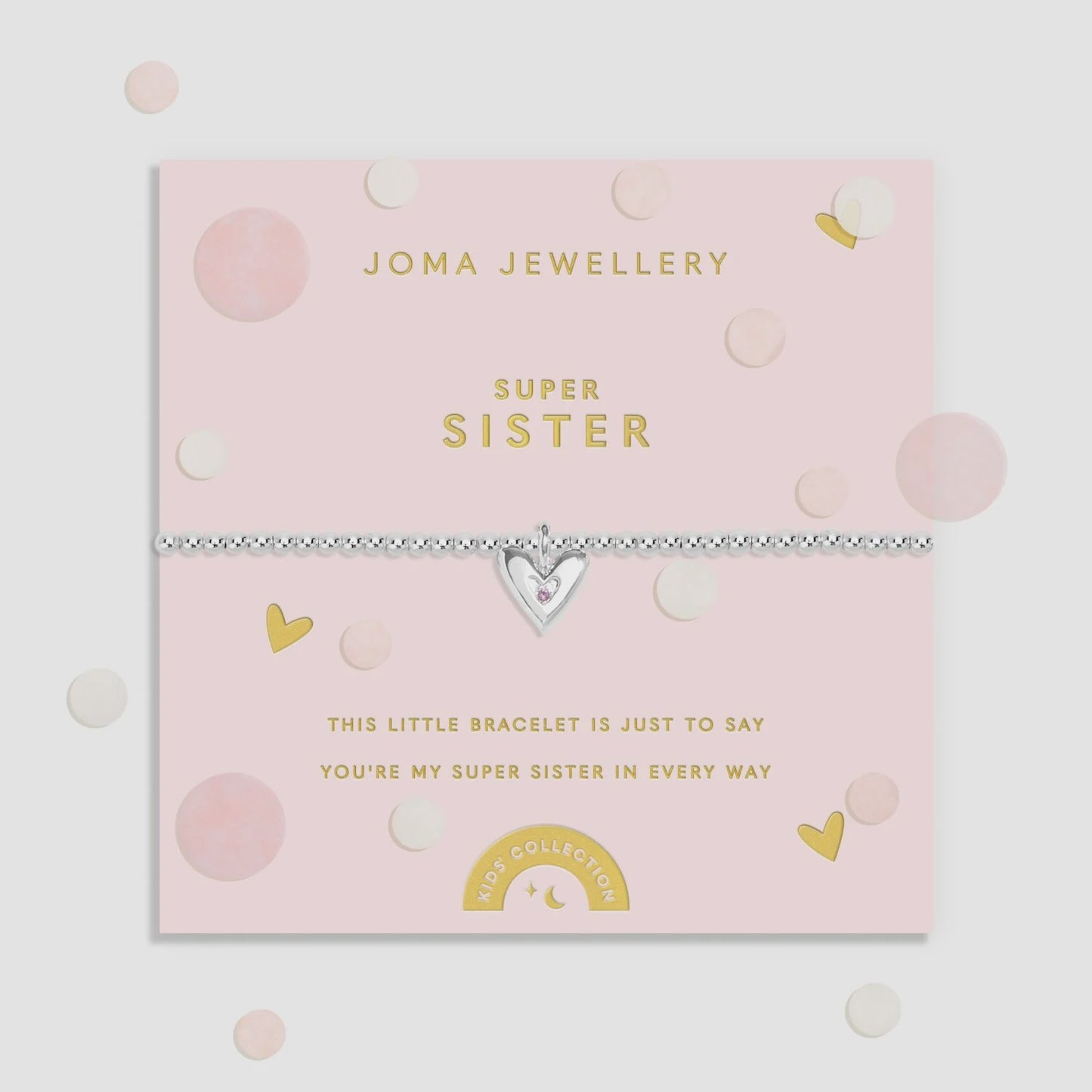 Joma Kids' Confetti A Little 'Super Sister' Bracelet C936