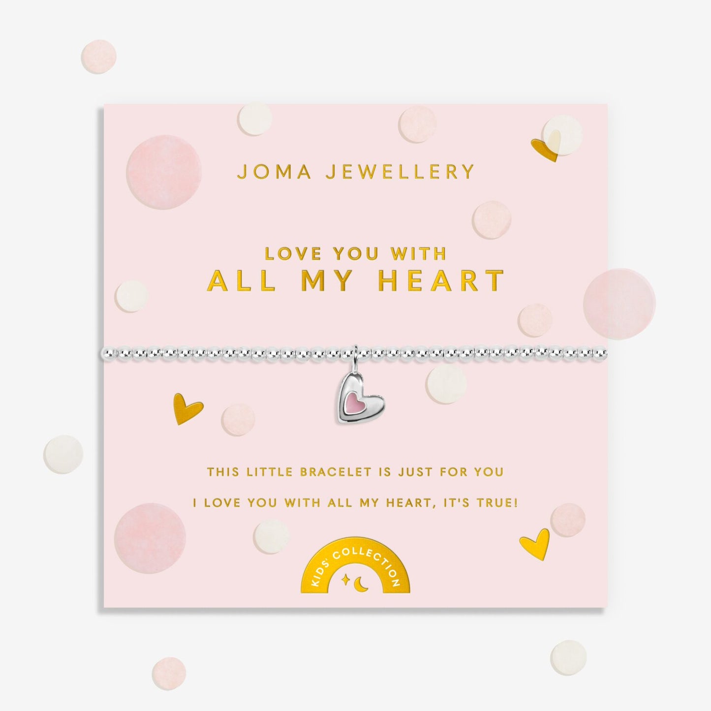 Joma Kids' Confetti A Little 'Love You With All My Heart' Bracelet C974