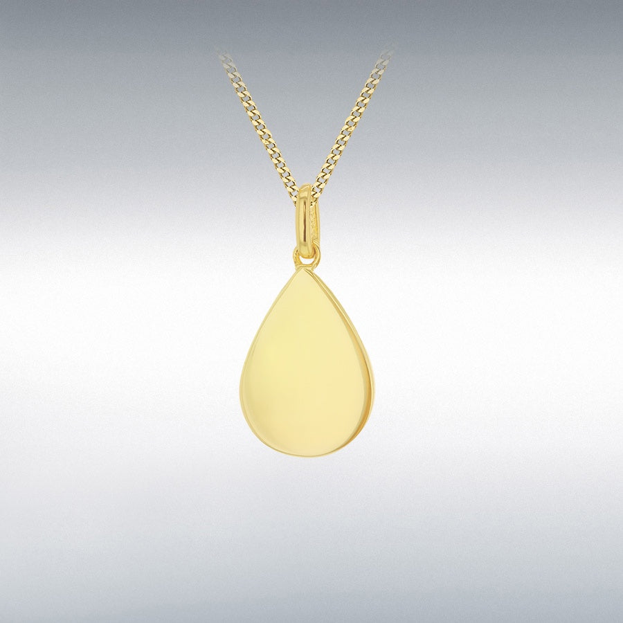 Yellow Gold Teardrop Plain Pendant