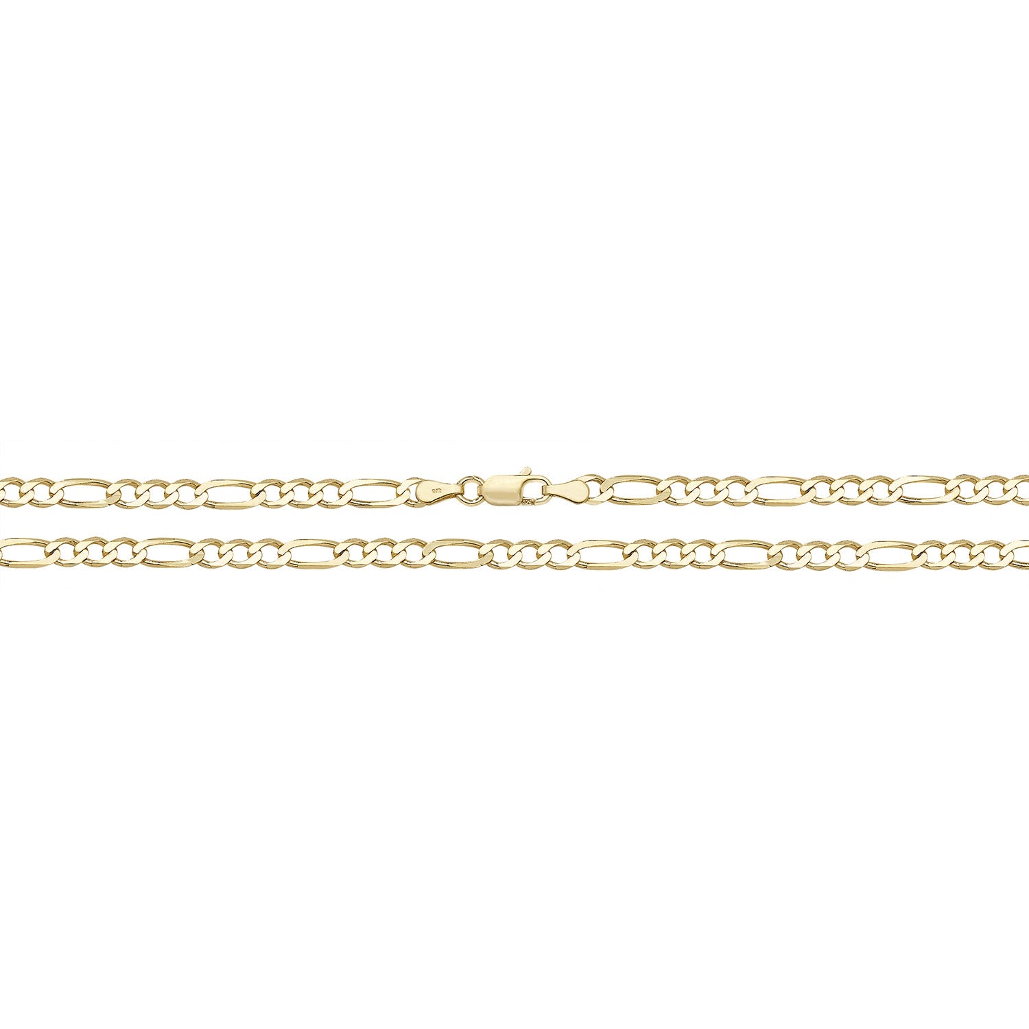 9ct Yellow Gold Figaro bracelet CH144/7