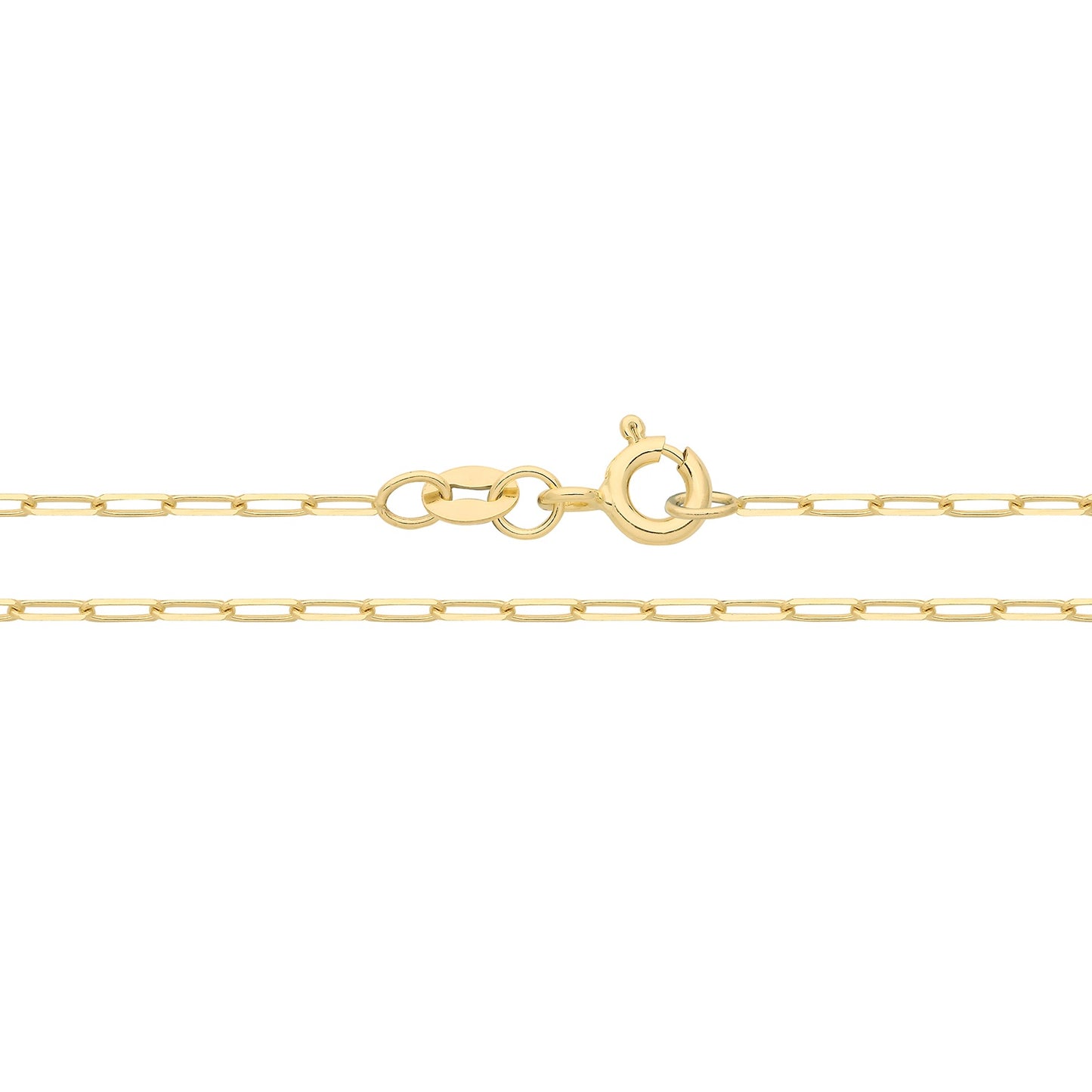 9ct Yellow Gold Paperclip Chain 18''