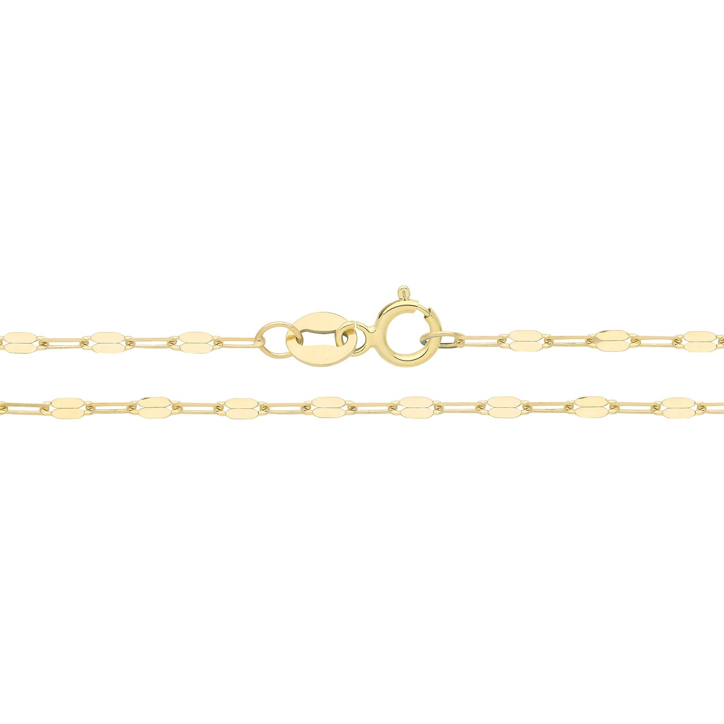 9ct Yellow Gold Disc Chain 18" CH576