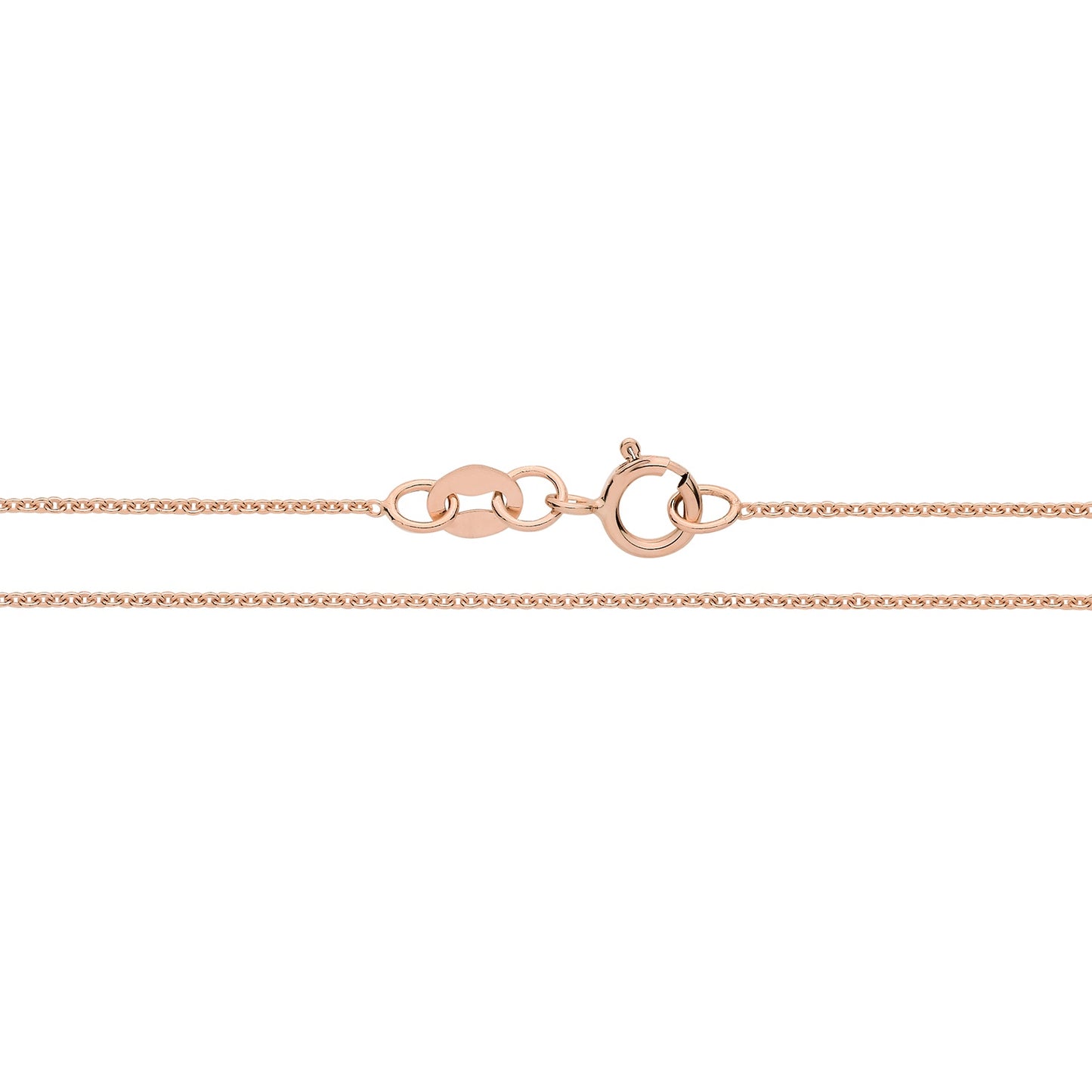 9ct Rose Gold Cable Chain 18"
