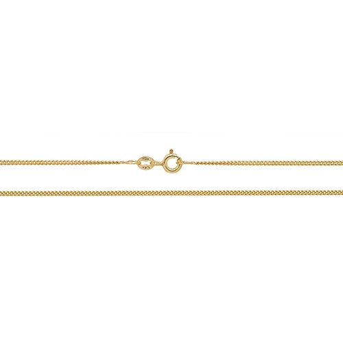 9ct Yellow Gold Close Curb Chain 18" 161/18