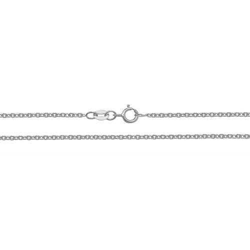 9ct White Gold Cable Chain CQ432W/18