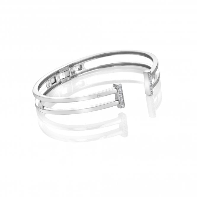 Hot Diamonds Double T Bar Bangle DC230