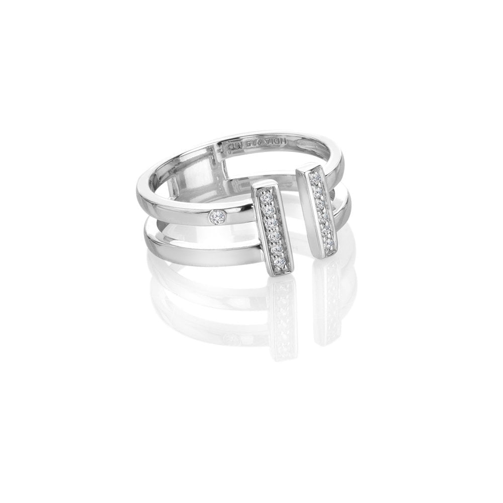 Hot Diamonds Double T- Bar Ring DR316