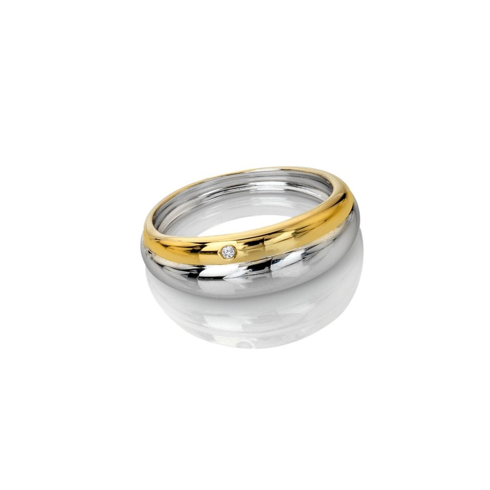 Hot Diamonds Droplet Two Tone Ring DR312