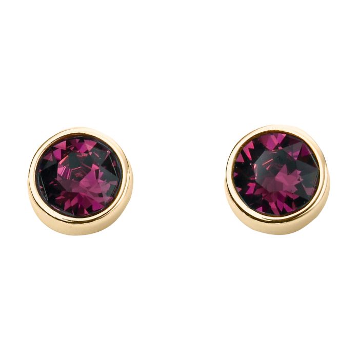 Gold Plated Crystal Birthstone Earrings