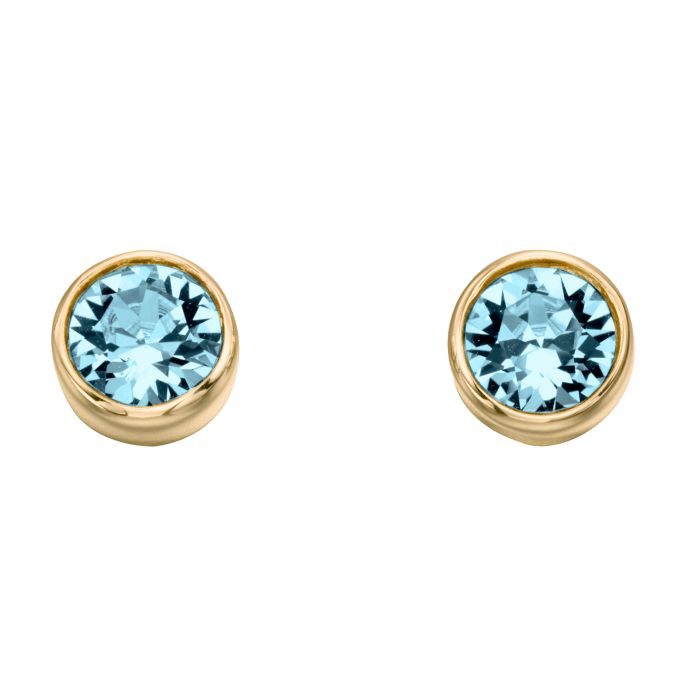 Gold Plated Crystal Birthstone Earrings