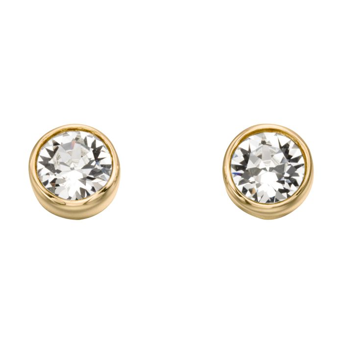 Gold Plated Crystal Birthstone Earrings
