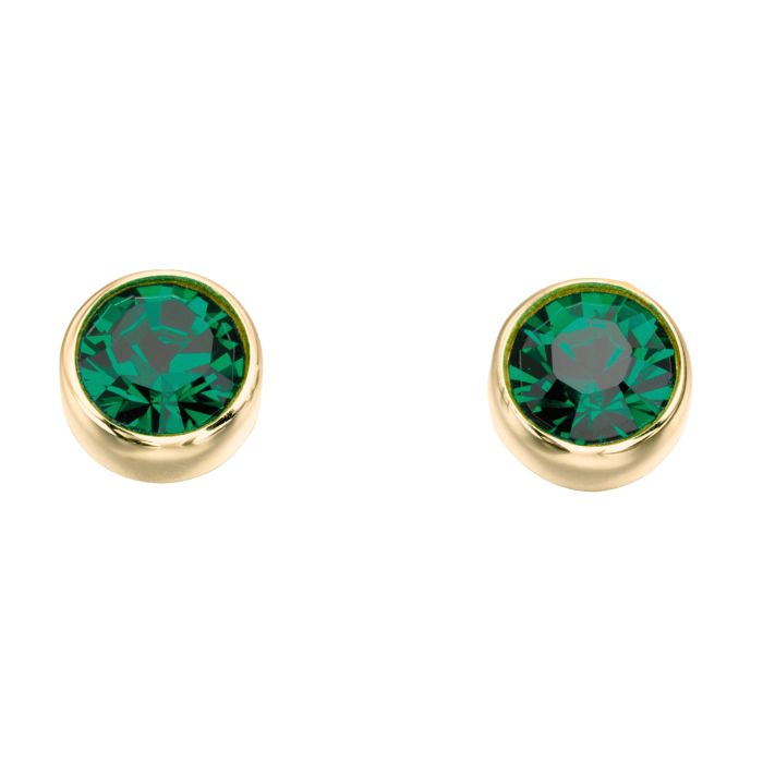 Gold Plated Crystal Birthstone Earrings