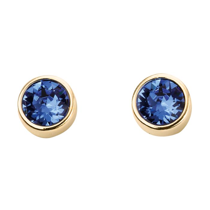Gold Plated Crystal Birthstone Earrings