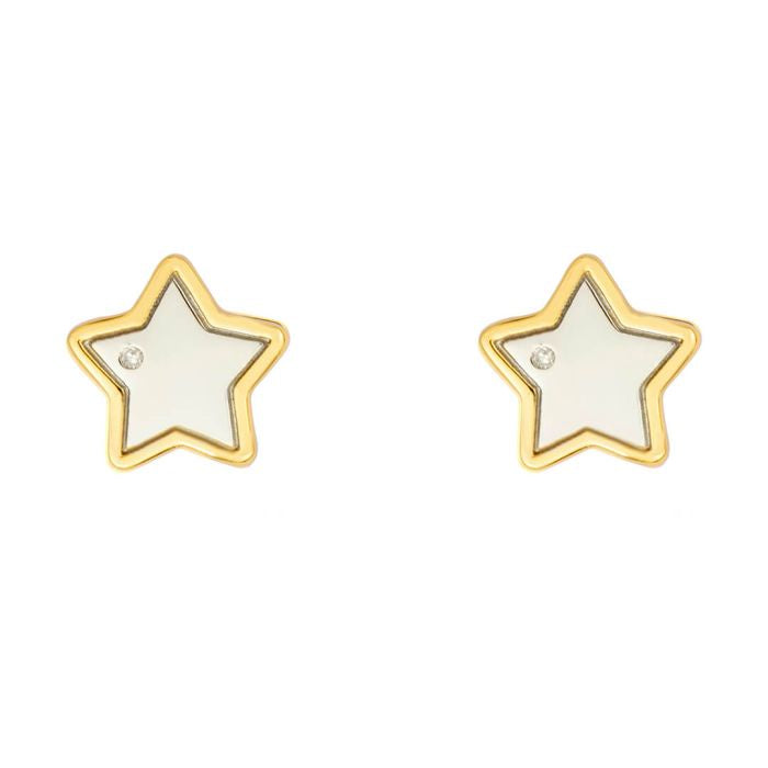 Gold Plated Star Stud Earrings E6158