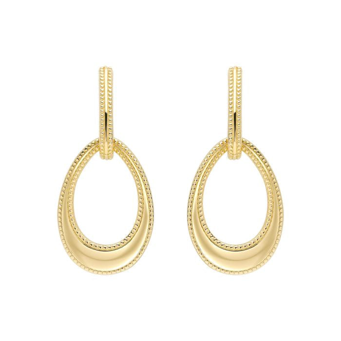 Gold Plated Open Teardrop Earrings E6578