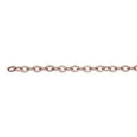 Perma Jewel Rose Gold FIlled Oval Cable Chain PJ-1420RGF1003-21cm
