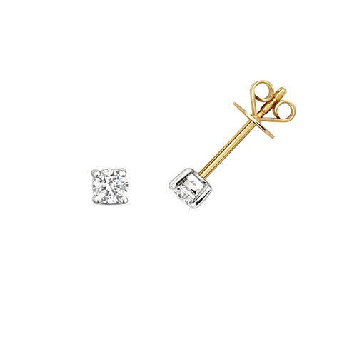 9ct Yellow Gold Diamond Stud Earrings 0.30ct ED195