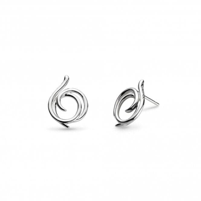 Kit Heath Silver Entwine Helix Wrap Stud Earrings 40237RP