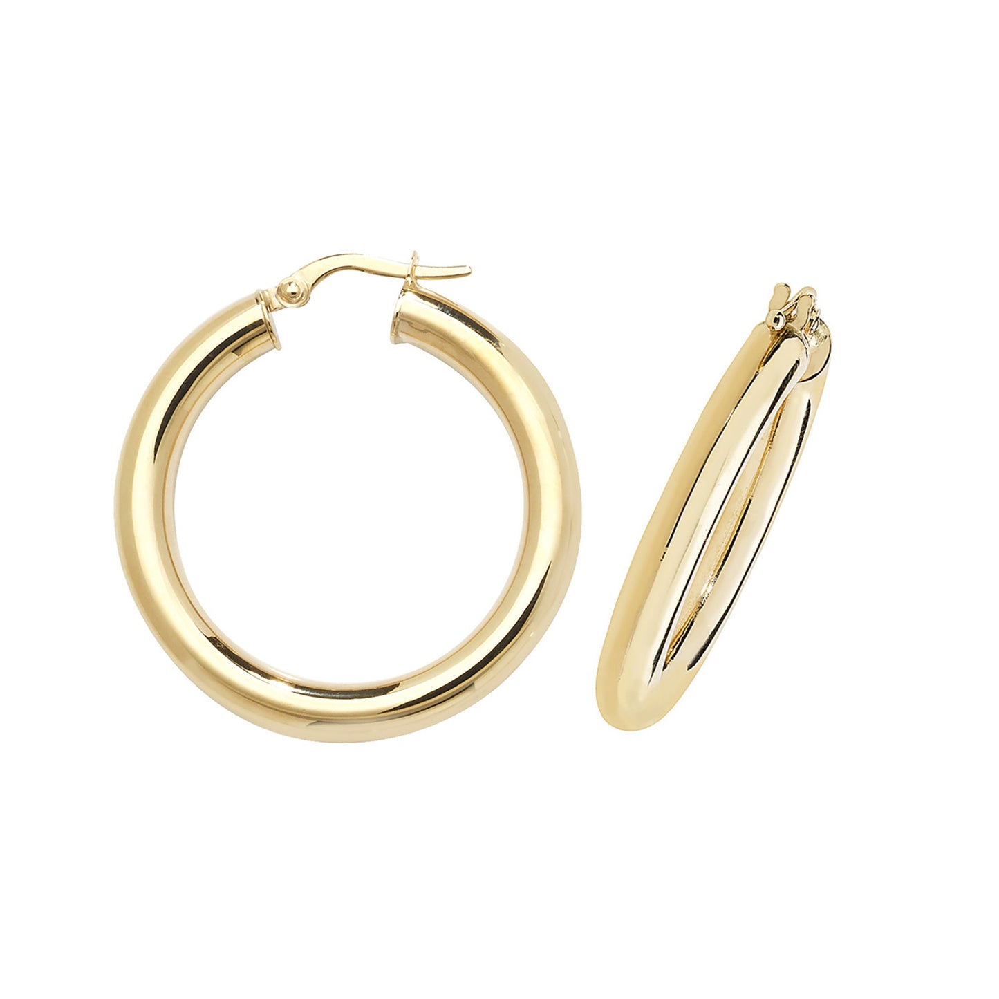 9ct Gold Hinged Hoop Earrings