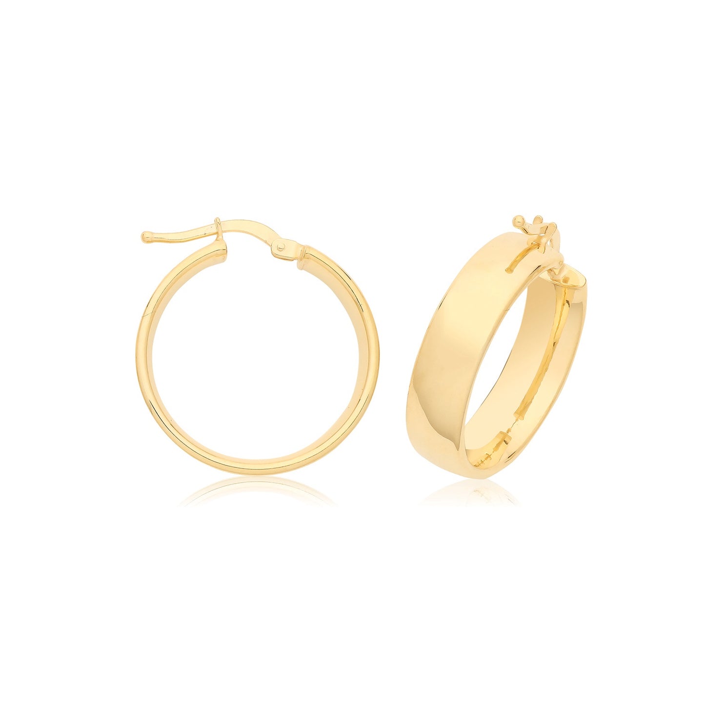 9ct Yellow Gold 20mm Hoop Earrings ER1200-20