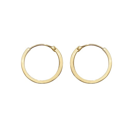 9ct Yellow gold 10mm Sleepers ES148