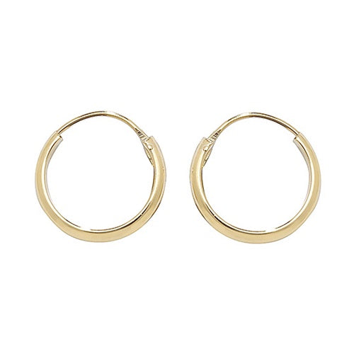 9ct Yellow Gold 11mm Sleepers