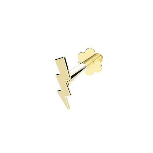 9ct Yellow Gold Lightening Bolt Cartilage Labret single ES2042